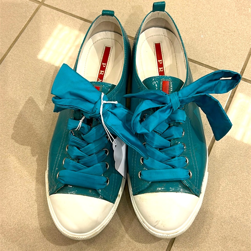 Green Prada Sneakers Size 8.5
